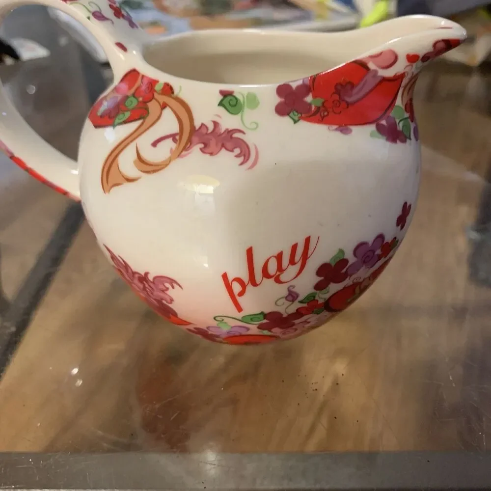 RED HAT Society Paul Cardew 2004 Official License Creamer Formal Pattern Purple